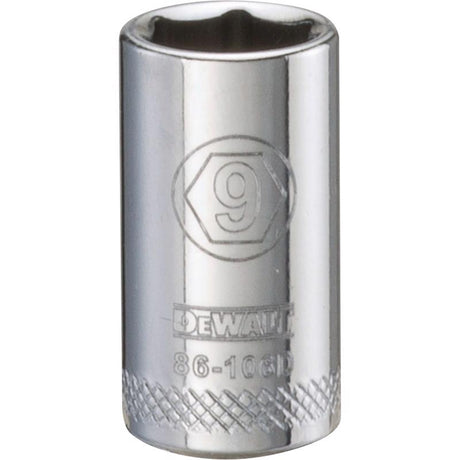 DeWalt 9 mm X 1/4 in. drive Metric 6 Point Socket 1 pc