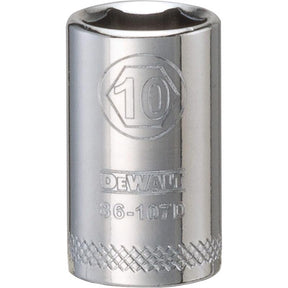 DeWalt 10 mm X 1/4 in. drive Metric 6 Point Socket 1 pc