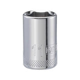 DeWalt 11 mm X 1/4 in. drive Metric 6 Point Socket 1 pc