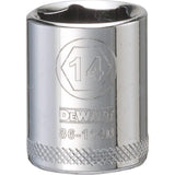 DeWalt 14 mm X 1/4 in. drive Metric 6 Point Socket 1 pc