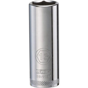 DeWalt 13 mm X 1/4 in. drive Metric 6 Point Deep Socket 1 pc