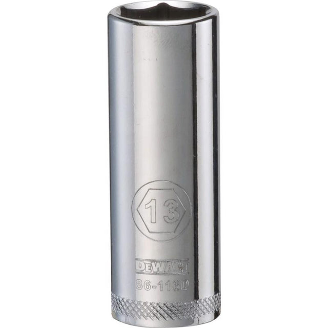 DeWalt 13 mm X 1/4 in. drive Metric 6 Point Deep Socket 1 pc