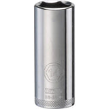 DeWalt 14 mm X 1/4 in. drive Metric 6 Point Deep Socket