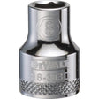 DeWalt 8 mm X 3/8 in. drive Metric 6 Point Socket 1 pc