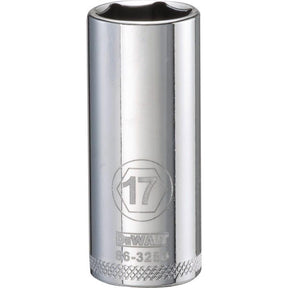 DeWalt 17 mm X 3/8 in. drive Metric 6 Point Deep Socket 1 pc