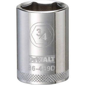 DeWalt 3/4 in. X 1/2 in. drive SAE 6 Point Socket 1 pc
