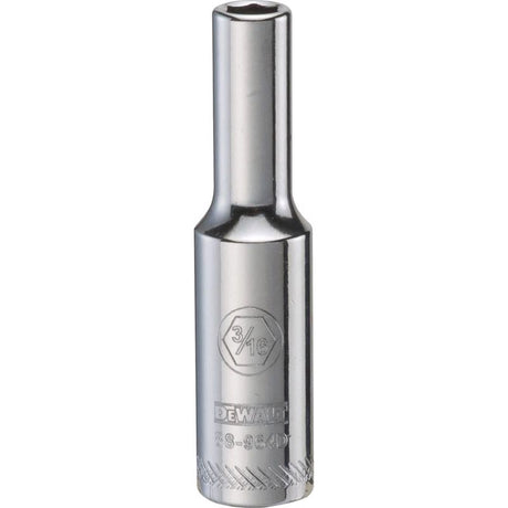 DeWalt 3/16 in. X 1/4 in. drive SAE 6 Point Deep Socket 1 pc