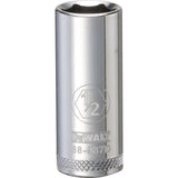 DeWalt 1/2 in. X 3/8 in. drive SAE 6 Point Deep Socket 1 pc