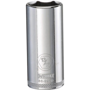 DeWalt 13/16 in. X 3/8 in. drive SAE 6 Point Deep Socket 1 pc