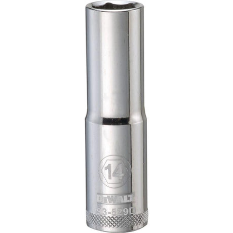 DeWalt 14 mm X 1/2 in. drive Metric 6 Point Deep Socket 1 pc