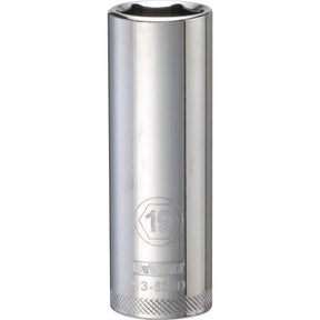 DeWalt 19 mm X 1/2 in. drive Metric 6 Point Deep Socket 1 pc
