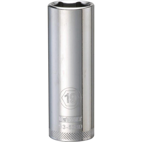DeWalt 19 mm X 1/2 in. drive Metric 6 Point Deep Socket 1 pc
