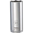 DeWalt 24 mm X 1/2 in. drive Metric 6 Point Deep Socket 1 pc