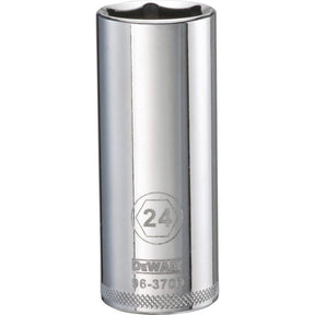 DeWalt 24 mm X 1/2 in. drive Metric 6 Point Deep Socket 1 pc