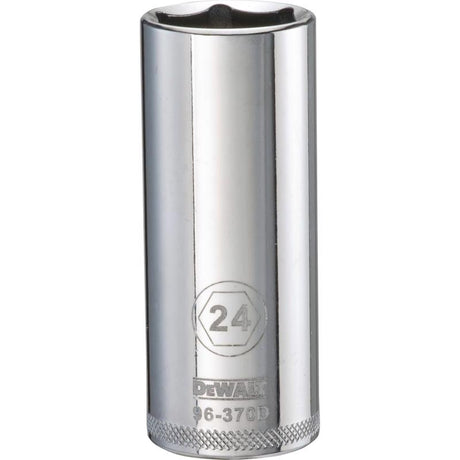 DeWalt 24 mm X 1/2 in. drive Metric 6 Point Deep Socket 1 pc