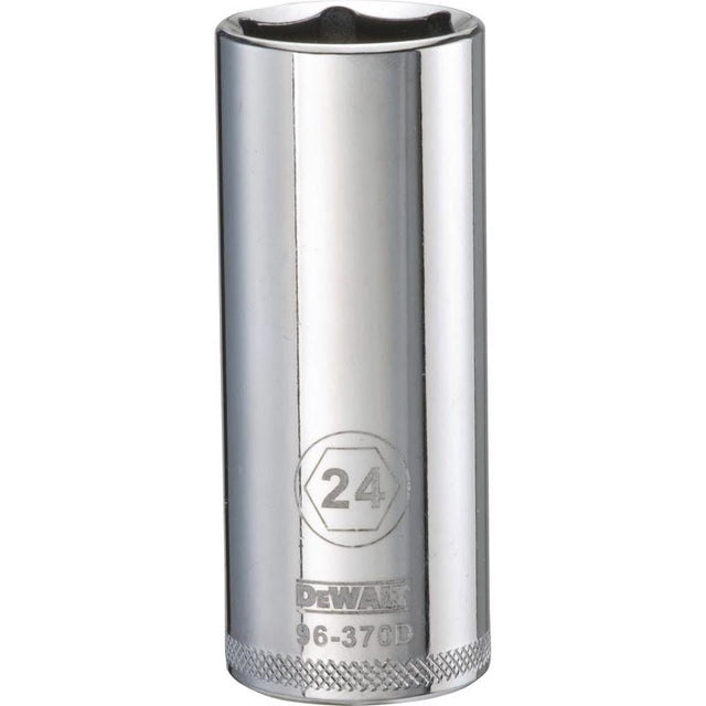 DeWalt 24 mm X 1/2 in. drive Metric 6 Point Deep Socket 1 pc