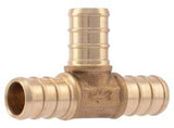 SharkBite UC362LFA10 Pipe Tee, 1/2 in, Barb x Crimp, PEX-A, PEX-B, Brass, 33 to 200 psi Pressure