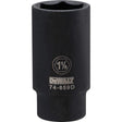 DeWalt 1-1/8 in. X 1/2 in. drive SAE 6 Point Deep Impact Socket 1 pc