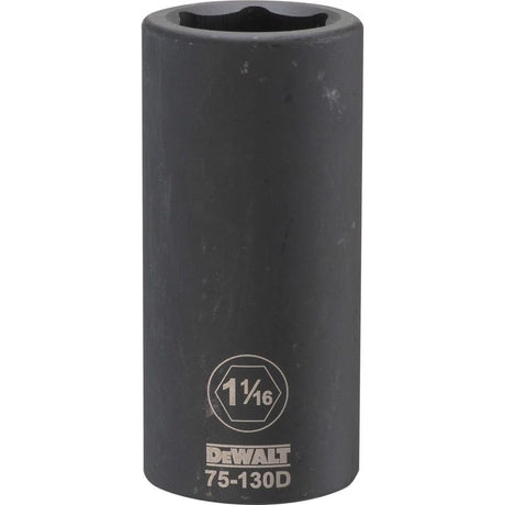 DeWalt 1-1/16 in. X 3/4 in. drive SAE 6 Point Deep Impact Socket 1 pc