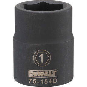 DeWalt 1 in. X 3/4 in. drive SAE 6 Point Impact Socket 1 pc