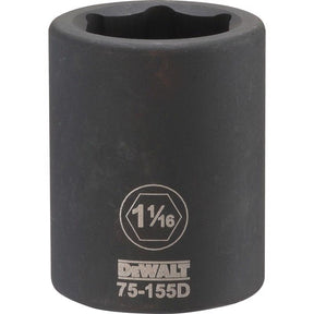 DeWalt 1-1-16 in. X 3/4 in. drive SAE 6 Point Impact Socket 1 pc
