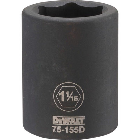 DeWalt 1-1-16 in. X 3/4 in. drive SAE 6 Point Impact Socket 1 pc