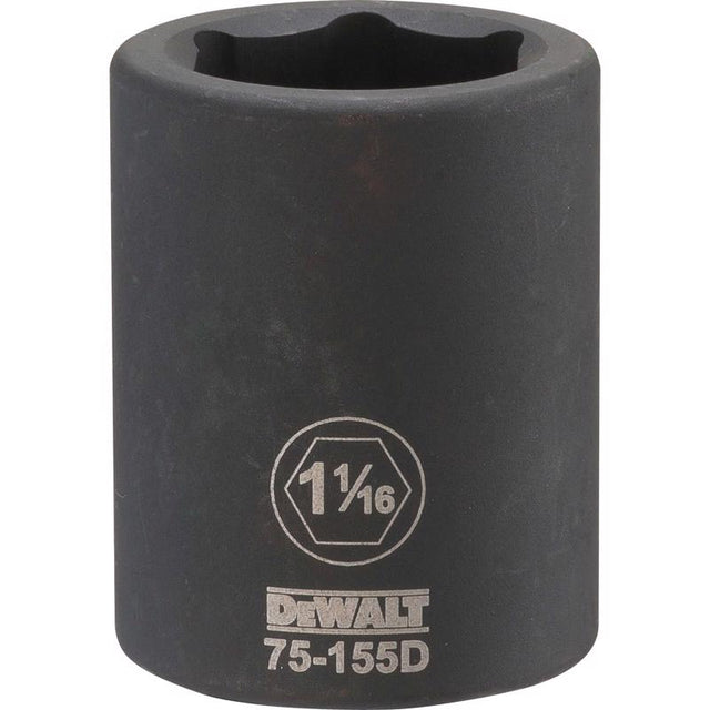 DeWalt 1-1-16 in. X 3/4 in. drive SAE 6 Point Impact Socket 1 pc