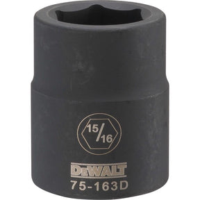 DeWalt 15/16 in. X 3/4 in. drive SAE 6 Point Impact Socket 1 pc