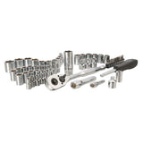 Stanley 1/4 and 3/8 in. drive Metric/SAE Mechanic's Tool Set 60 pc