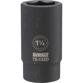 DeWalt 1-1/4 in. X 3/4 in. drive SAE 6 Point Deep Impact Socket 1 pc