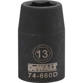 DeWalt 13 mm X 1/2 in. drive Metric 6 Point Impact Socket 1 pc