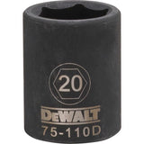 DeWalt Directtorque 20 mm X 1/2 in. drive Metric 6 Point Impact Socket 1 pc