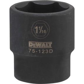 DeWalt 1-1/16 in. X 1/2 in. drive SAE 6 Point Deep Impact Socket 1 pc