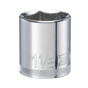 DeWalt 1-1/8 in. X 1/2 in. drive SAE 6 Point Socket 1 pc
