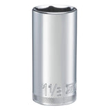 DeWalt 1-1/8 in. X 1/2 in. drive SAE 6 Point Deep Socket 1 pc
