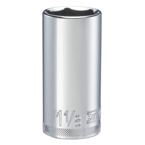 DeWalt 1-1/8 in. X 1/2 in. drive SAE 6 Point Deep Socket 1 pc