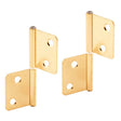 Prime-Line N 7025 Door Hinge, 3 in H Door Leaf, 1-5/16 in W Door Leaf, Steel, Brass, 4-Mounting Hole