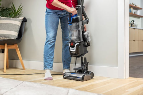 Bissell CLEANVIEW 3832 Upright Vacuum Cleaner, Washable Filter, 25 ft L Cord, Black with Cobalt Blue