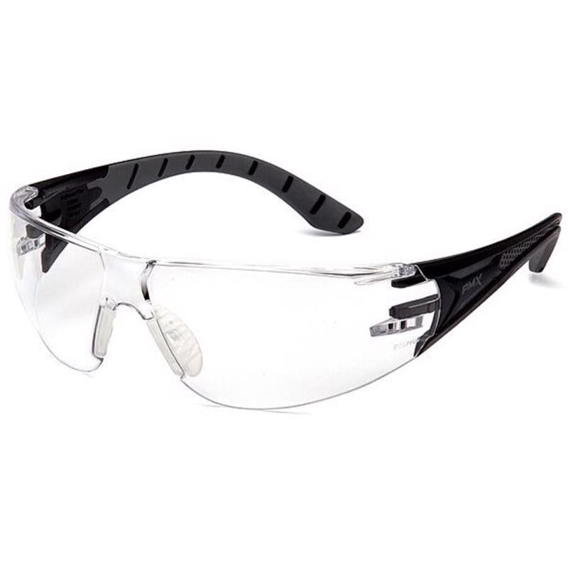 Edge Eyewear Anti-Fog Viso Safety Glasses Clear Lens Black Frame
