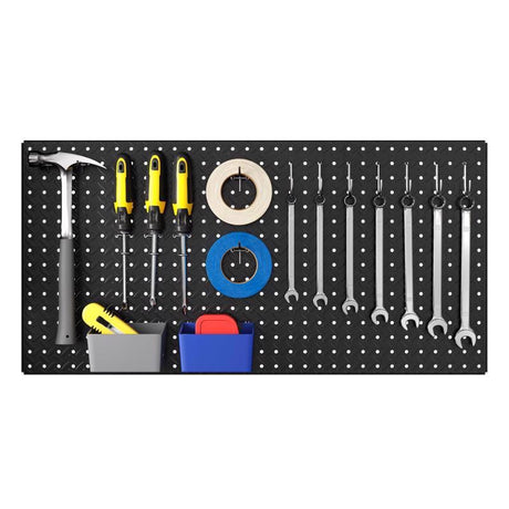 Knape & Vogt HEAVYWEIGHT 16 in. W X 32 in. H X 0.65 in. D Pegboard Steel Black, Pack of 5