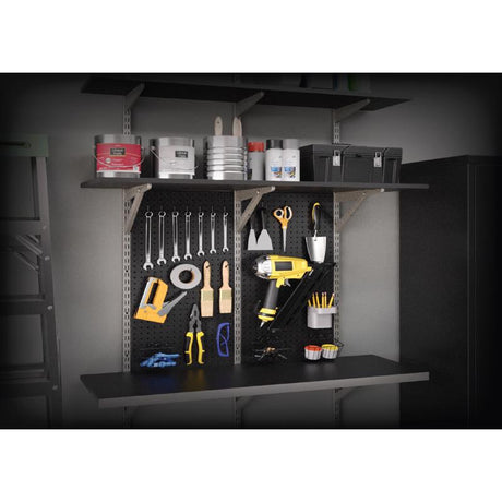 Knape & Vogt HEAVYWEIGHT 16 in. W X 32 in. H X 0.65 in. D Pegboard Steel Black, Pack of 5