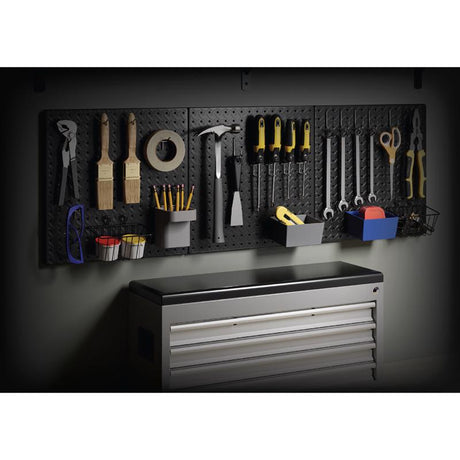 Knape & Vogt HEAVYWEIGHT 16 in. W X 32 in. H X 0.65 in. D Pegboard Steel Black, Pack of 5
