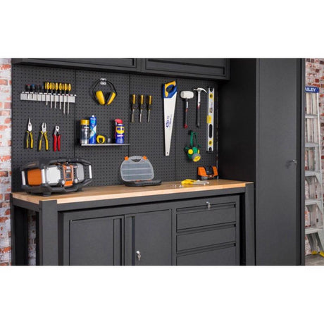 Knape & Vogt HEAVYWEIGHT 16 in. W X 32 in. H X 0.65 in. D Pegboard Steel Black, Pack of 5
