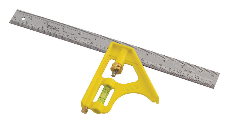 Stanley 12 in. L X 3 in. H Steel English Combination Square