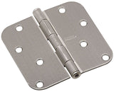 National Hardware N830-243 Door Hinge, 4 in H Door Leaf, 4 in L x 4 in W, Cold Rolled Steel, Satin Nickel, 50 lb