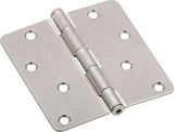 National Hardware N830-246 Door Hinge, 4 in H Door Leaf, 4 in L x 4 in W, Cold Rolled Steel, Satin Nickel, 55 lb