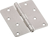 National Hardware N830-246 Door Hinge, 4 in H Door Leaf, 4 in L x 4 in W, Cold Rolled Steel, Satin Nickel, 55 lb