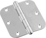 National Hardware N830-269 Door Hinge, 3-1/2 in H Door Leaf, 3-1/2 in L, Stainless Steel, Zinc, 5/8 in Corner Radius