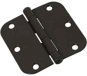 National Hardware N830-197 Door Hinge, 3-1/2 in H Door Leaf, 3-1/2 in L x 3-1/2 in W, Steel, Oil-Rubbed Bronze, 50 lb