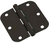 National Hardware N830-197 Door Hinge, 3-1/2 in H Door Leaf, 3-1/2 in L x 3-1/2 in W, Steel, Oil-Rubbed Bronze, 50 lb